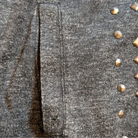 Miss Me Studded Jacket Womens Small Hoodie Faux Leather Statement - Picture 7 of 12